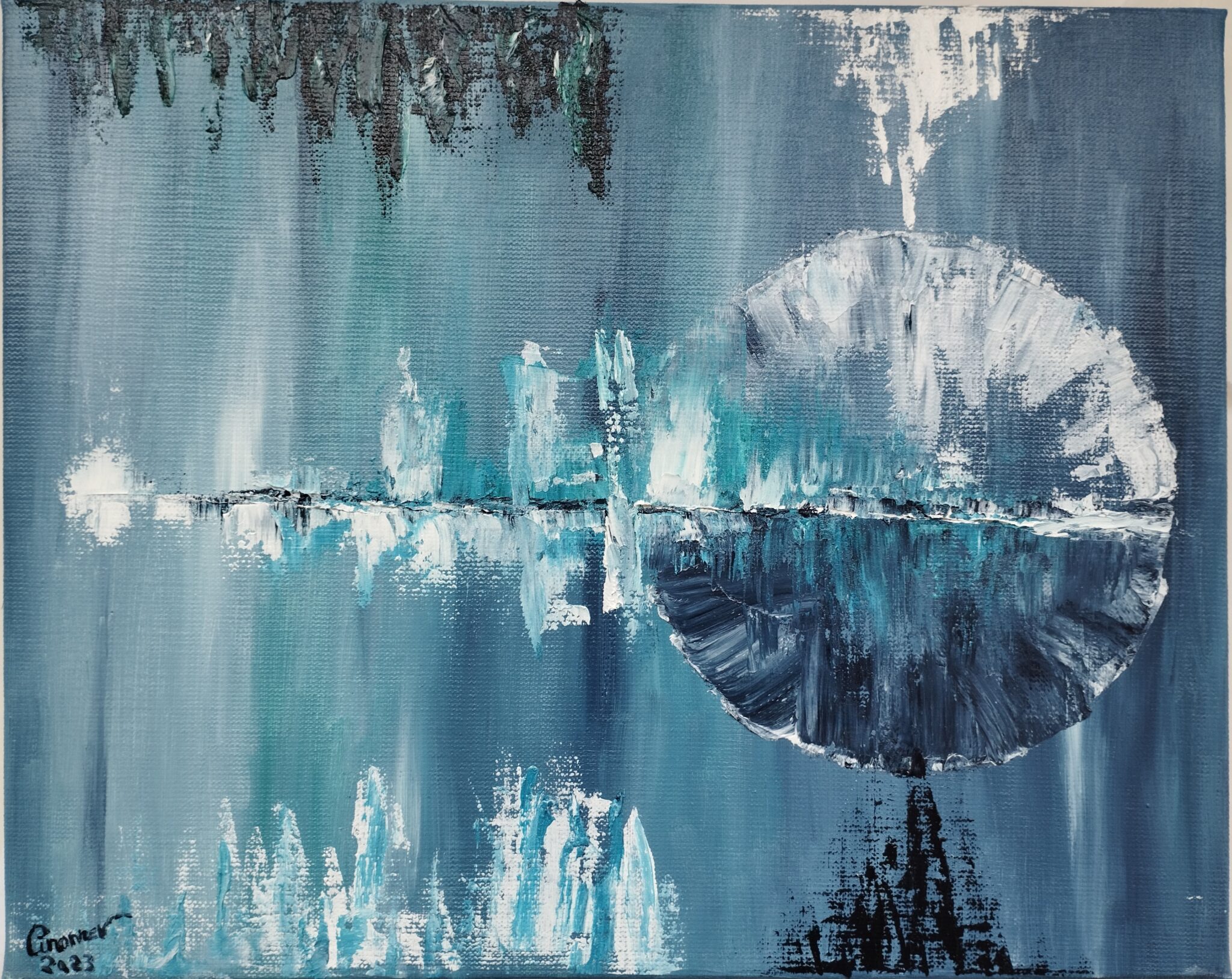 Chaque perspective invite le spectateur à réfléchir et à découvrir des couches de significations profondes, faisant de ce tableau une véritable œuvre d'art dynamique et introspective.